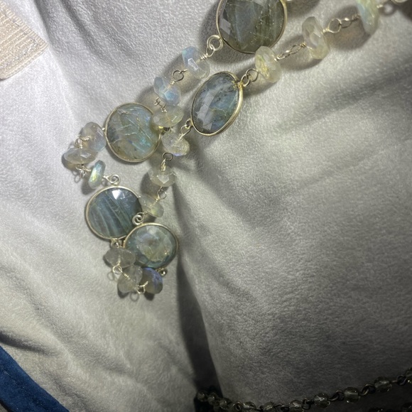 Handmade Labradorite necklace wire wrapped with sterling silver. $400 Retail - Picture 13 of 13